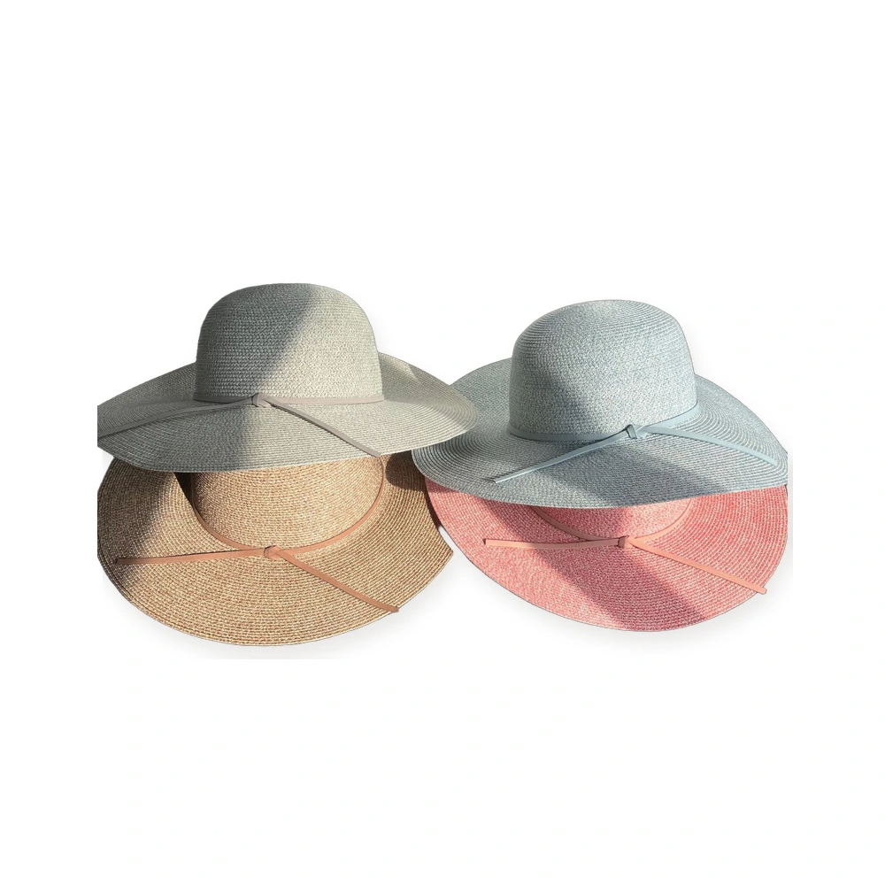 Paper Straw Sun Hat with Leather Band image 4