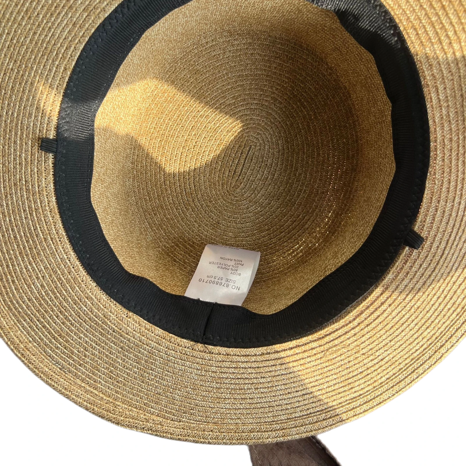 Paper Straw Wide Brim Hat with Ribbon Bow image 3