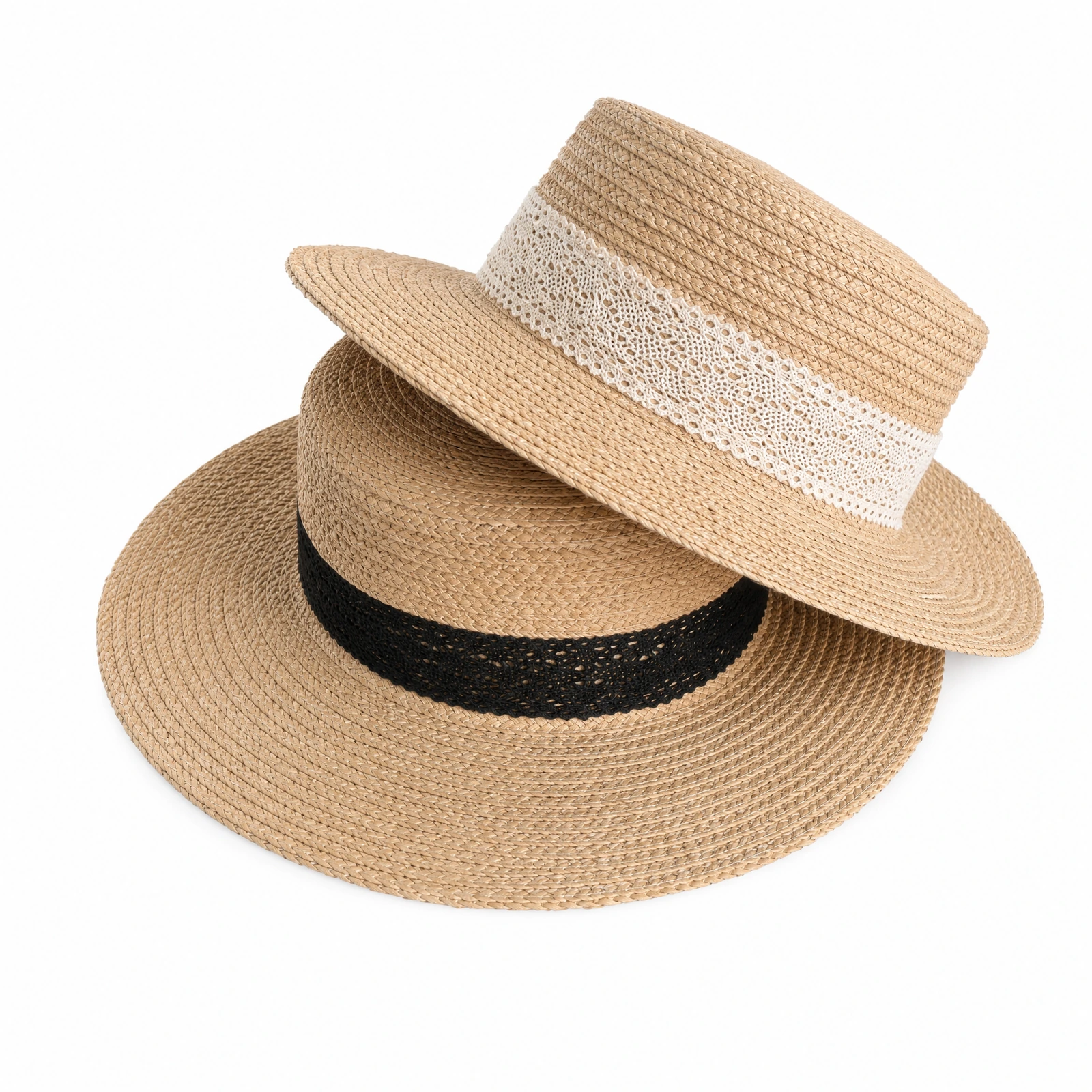Natural Raffia Wide Brim Hat with Metal Buckle