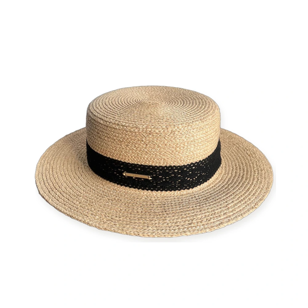 Natural Raffia Wide Brim Hat with Metal Buckle image 2