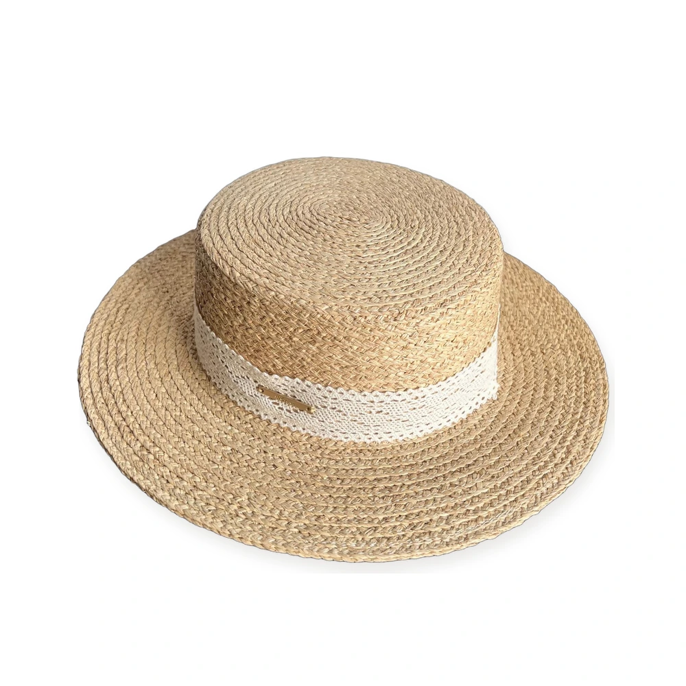 Natural Raffia Wide Brim Hat with Metal Buckle image 3