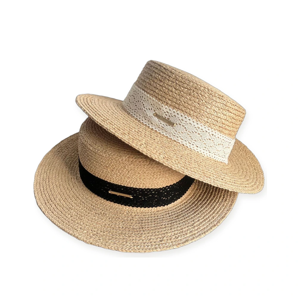 Natural Raffia Wide Brim Hat with Metal Buckle image 4