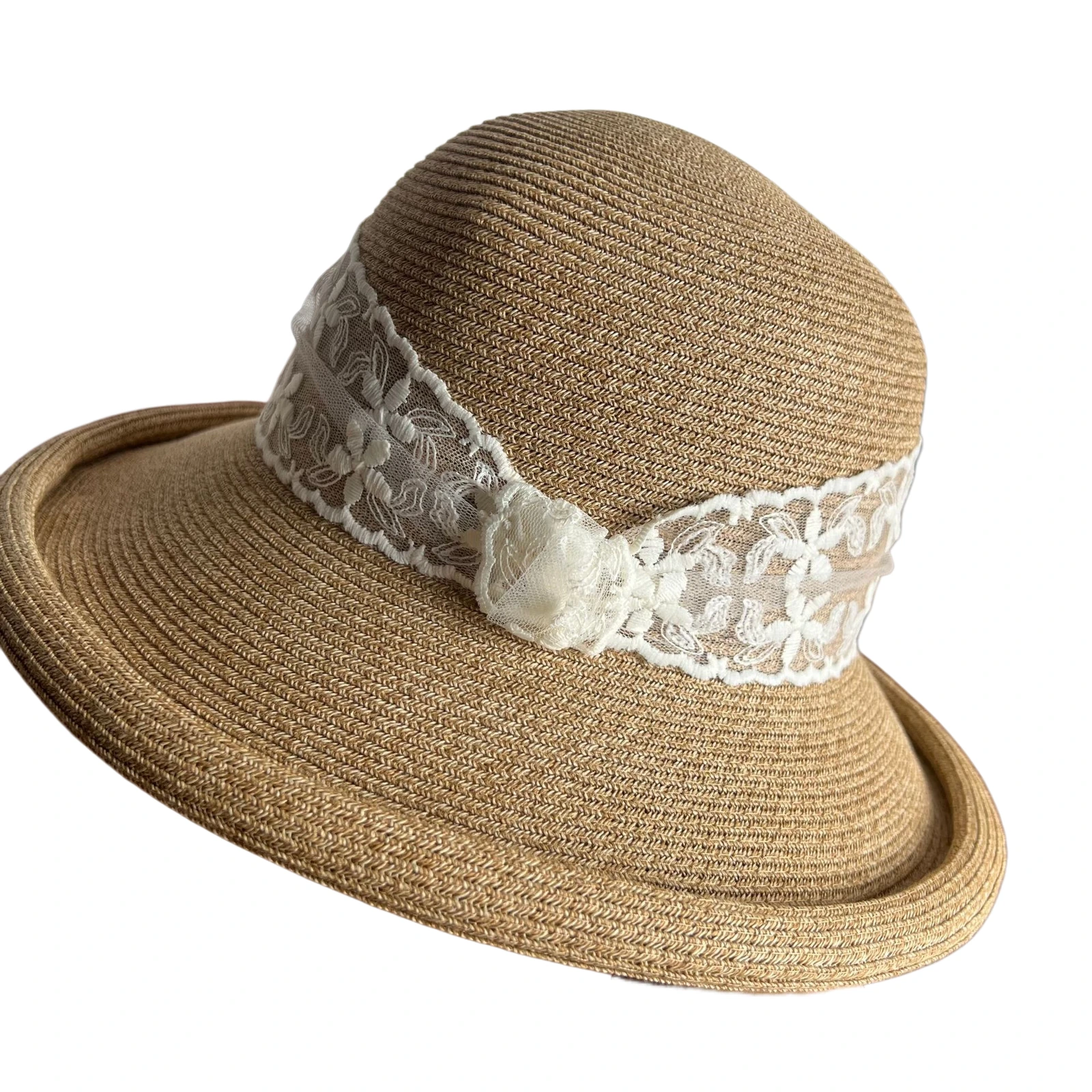 Paper Straw Bucket Hat with Ribbon image 2