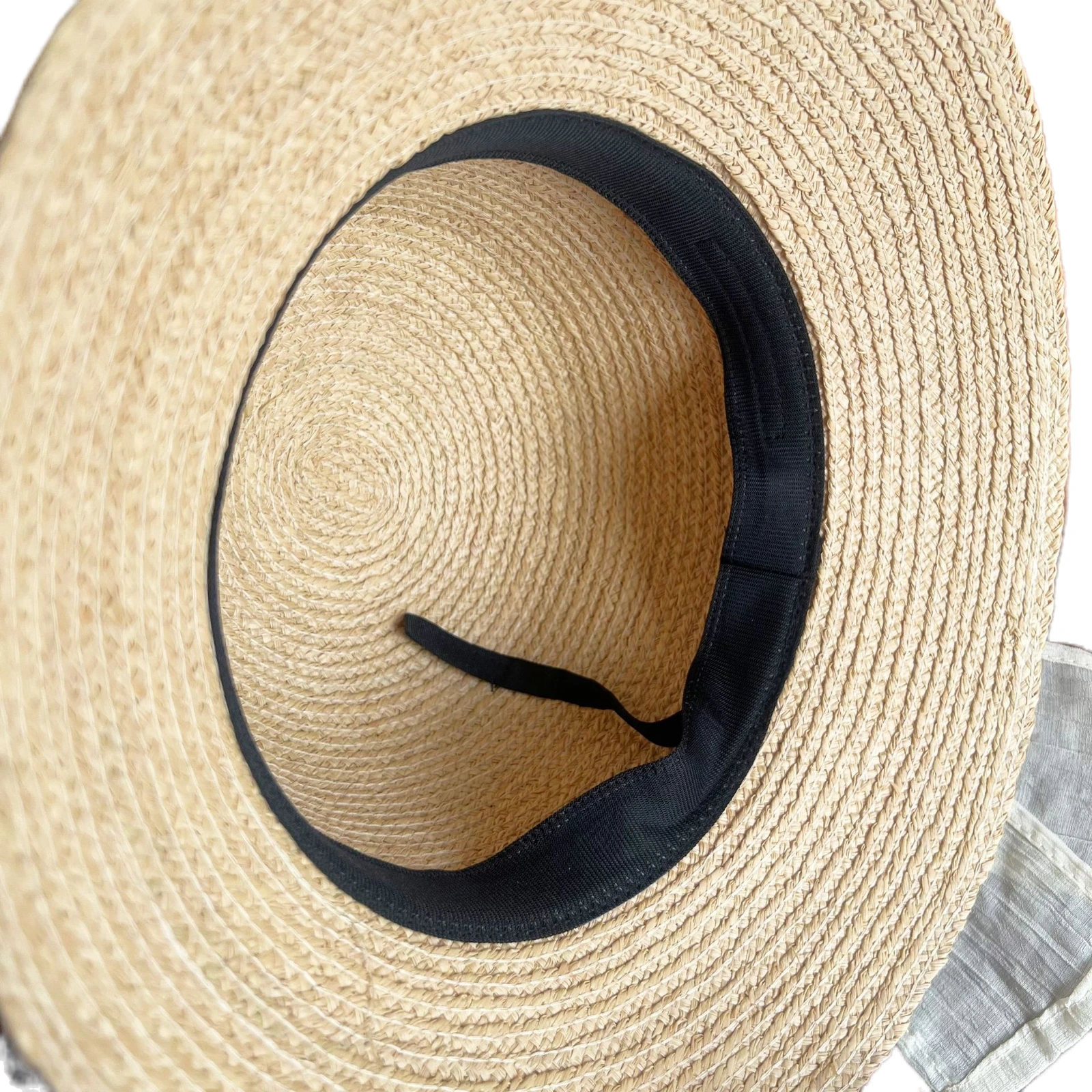 Natural Raffia Bucket Hat with Ribbon Bow image 3