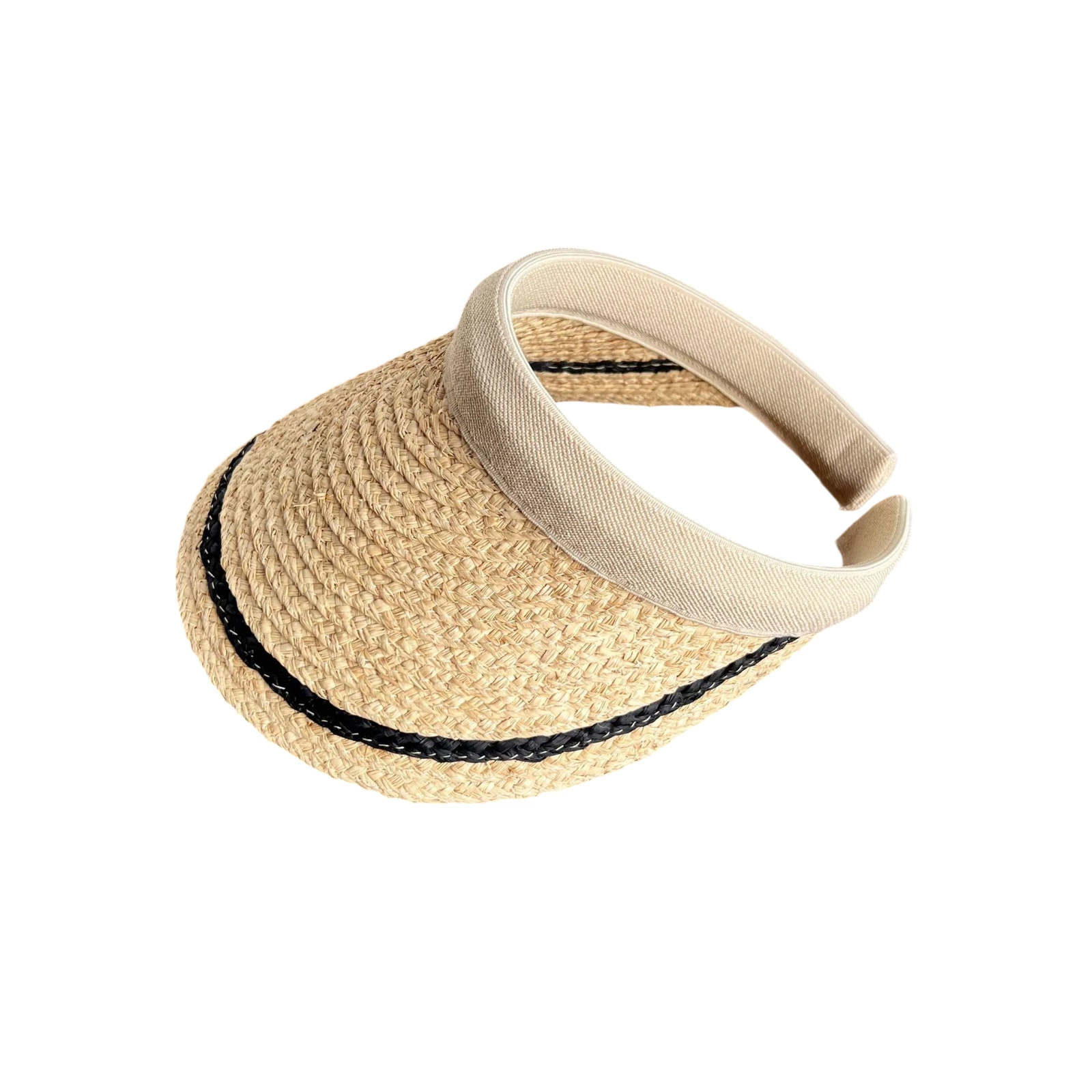 Natural Raffia Visor Hat image 2