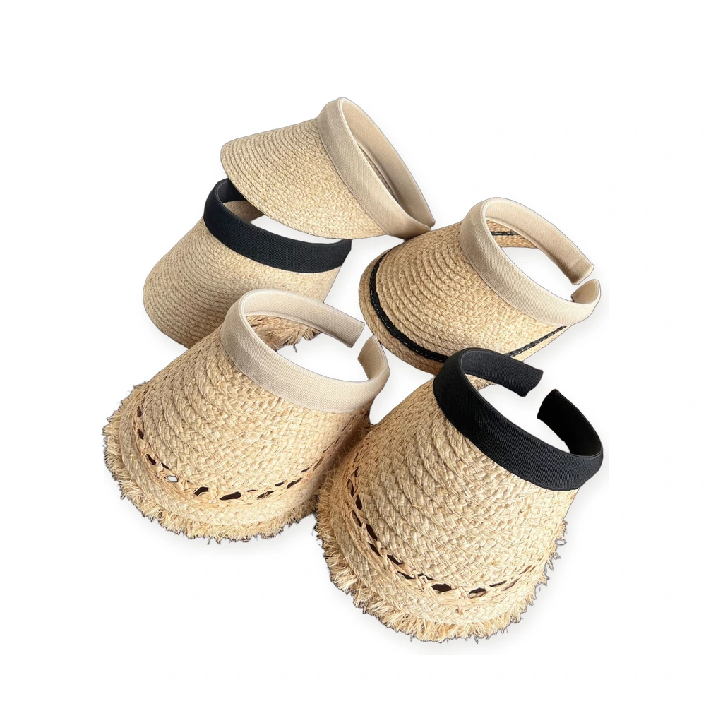 Natural Raffia Visor Hat image 4