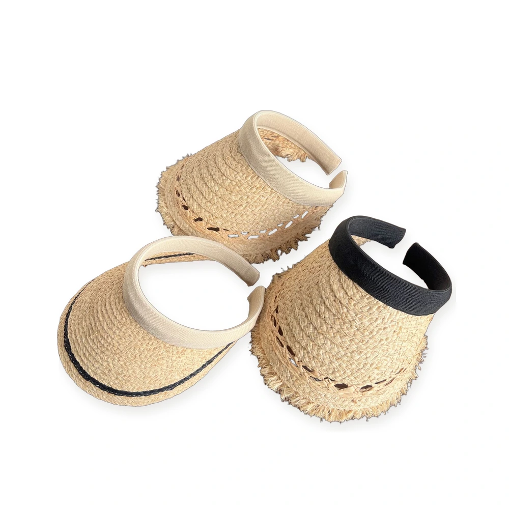 Natural Raffia Visor Hat image 4
