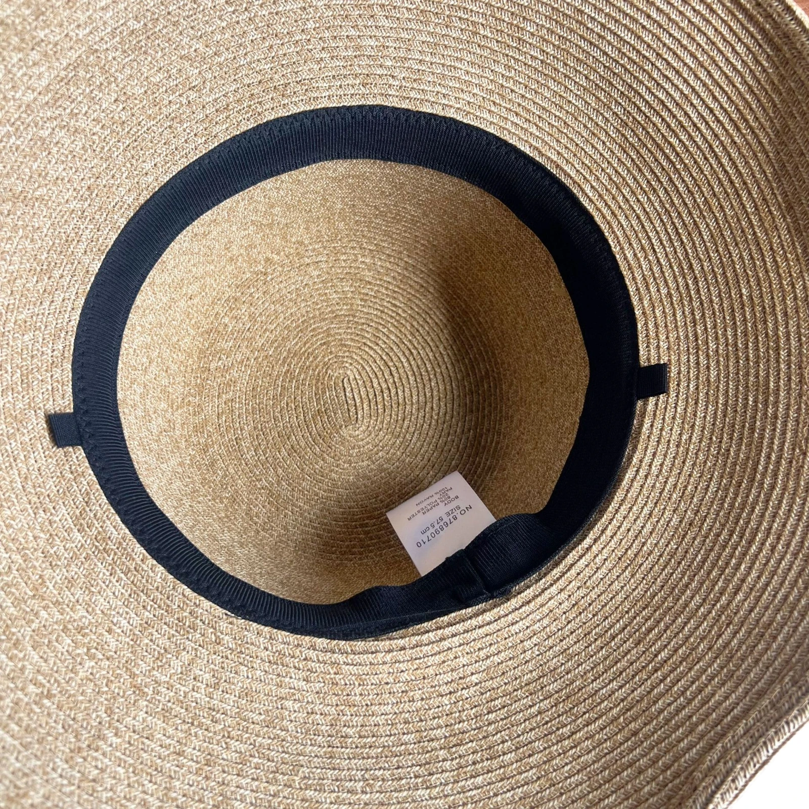 Paper Straw Bucket Hat with Metal Buckle image 3