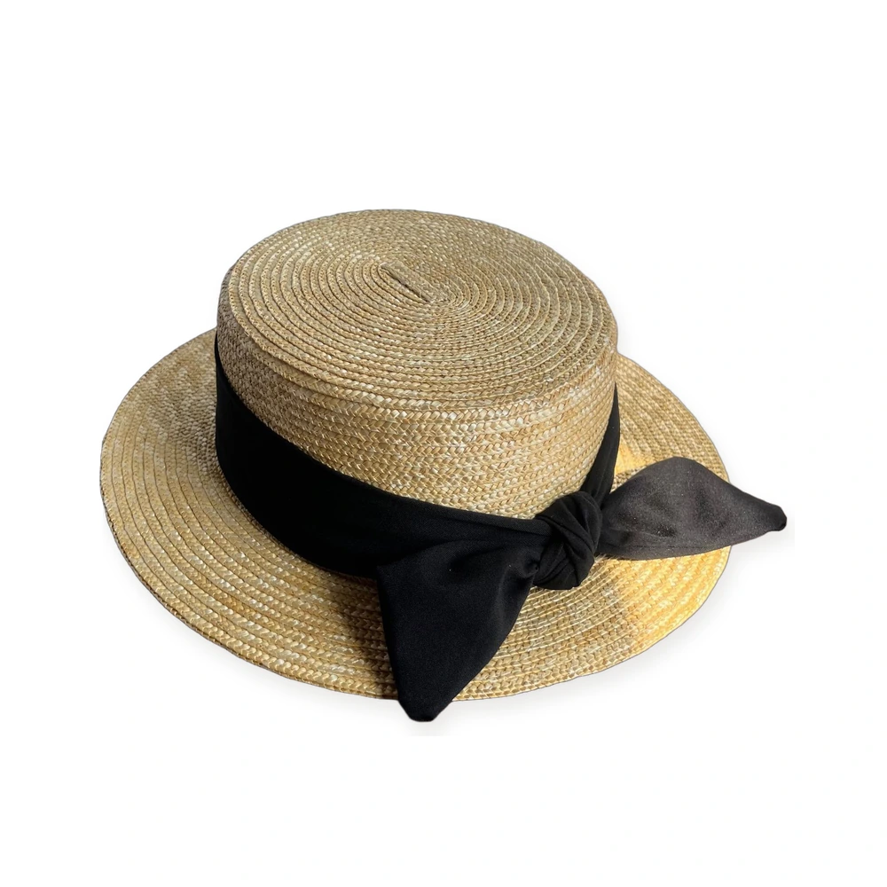 Straw Wide Brim Hat with Ribbon Bow image 3