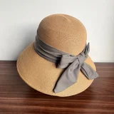 Camel Hat with Light Grey Bow color reference
