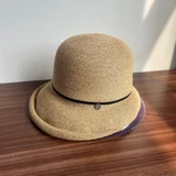Patterned Camel Hat with Black Stripe color reference