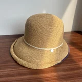 Patterned Camel Hat with White Stripe color reference
