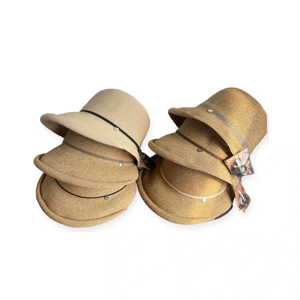 Paper Straw Bucket Hat with Metal Buckle image 4