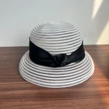 White Hat with Black Trim Band color reference