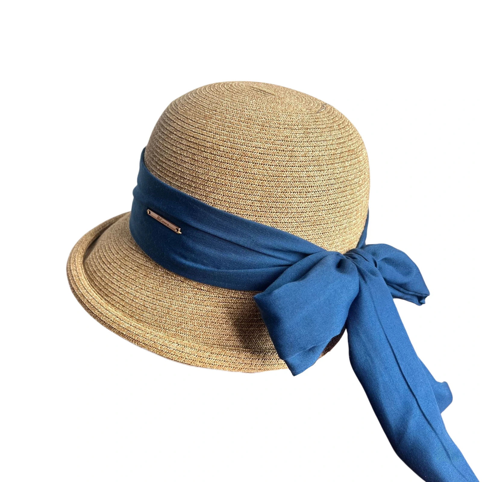 Paper Straw Sun Hat with Ribbon Bow image 2