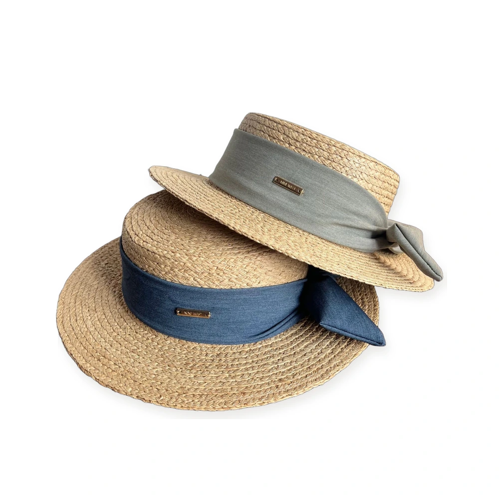 Natural Raffia Wide Brim Hat with Ribbon Bow image 4
