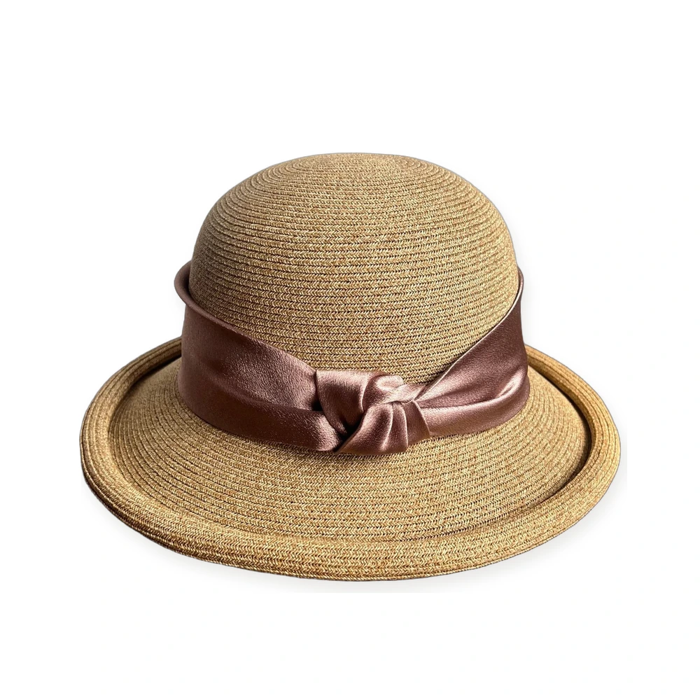 Paper Straw Bucket Hat with Ribbon Bow image 3