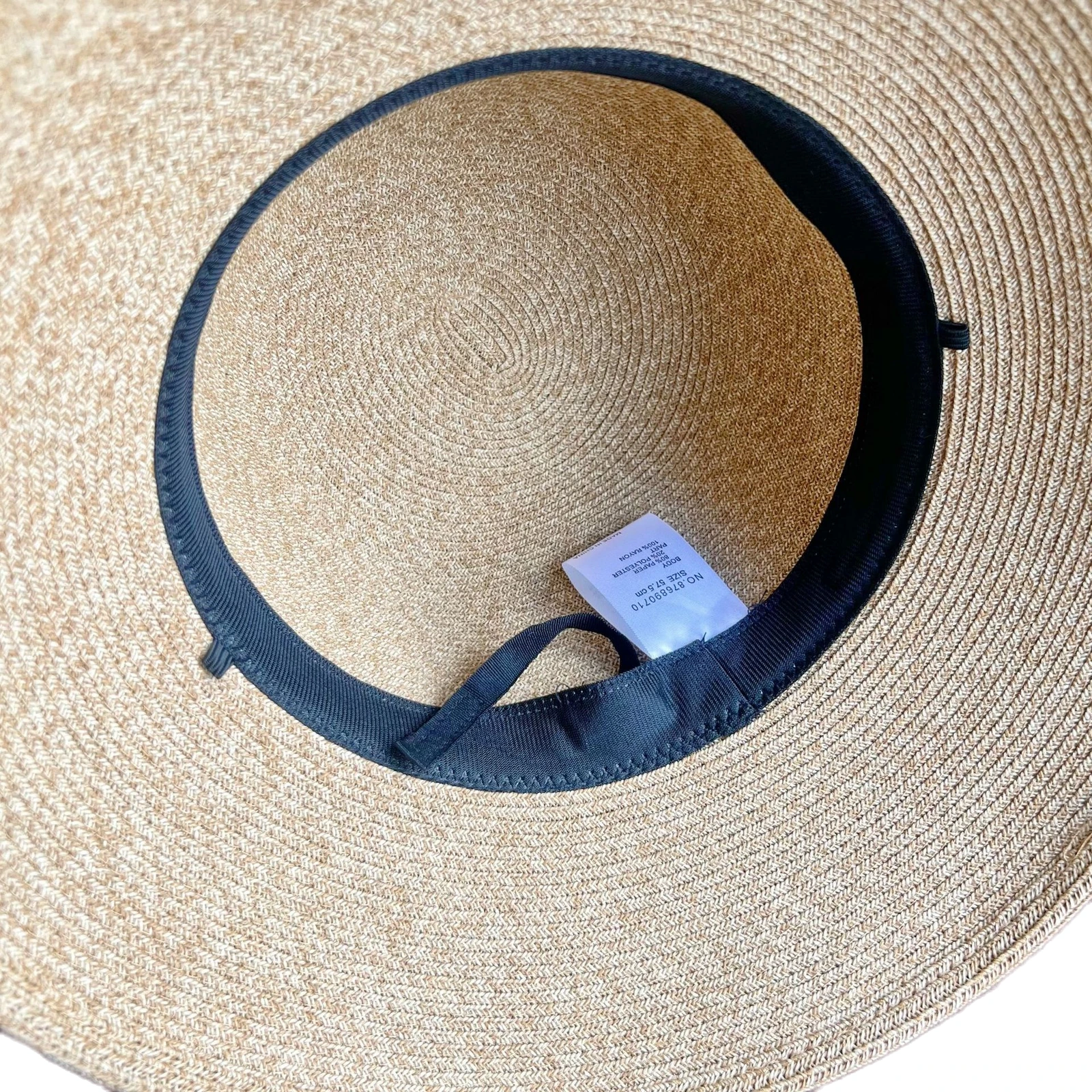 Paper Straw Bucket Hat with Metal Buckle image 3