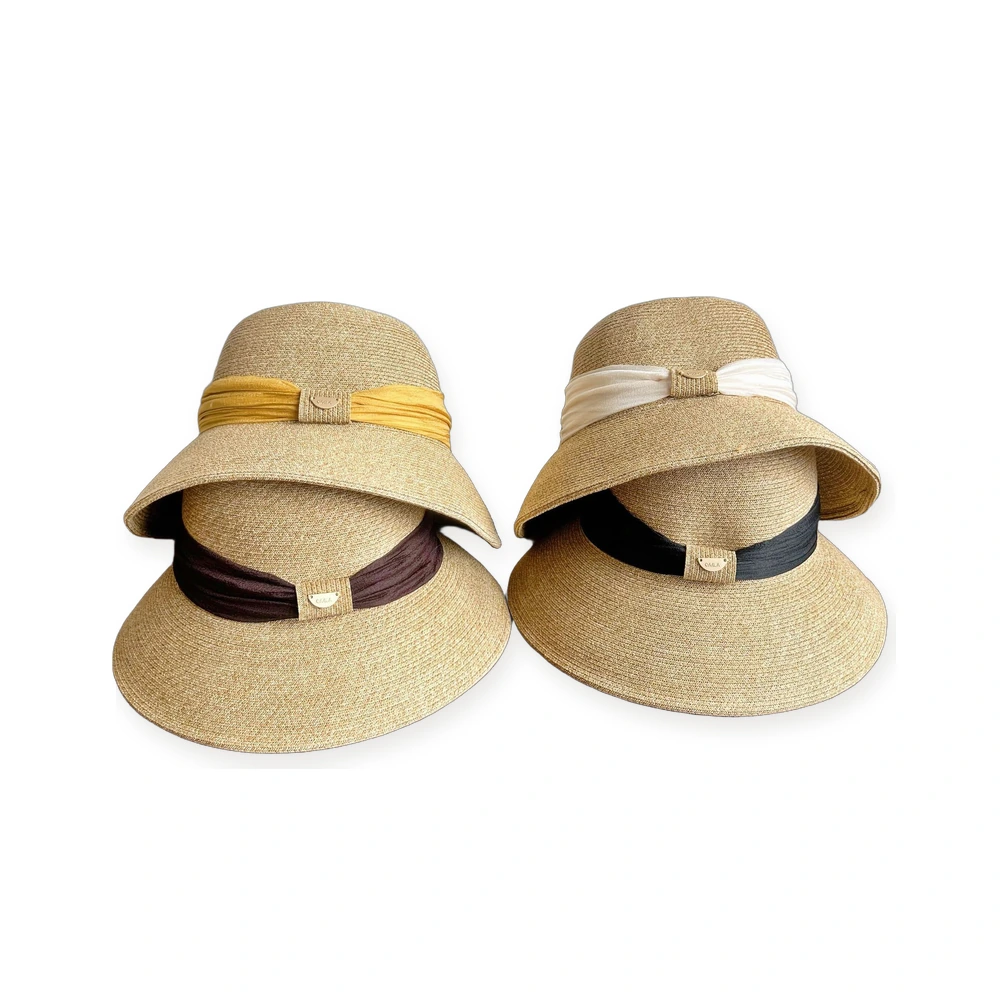 Paper Straw Bucket Hat with Metal Buckle image 4