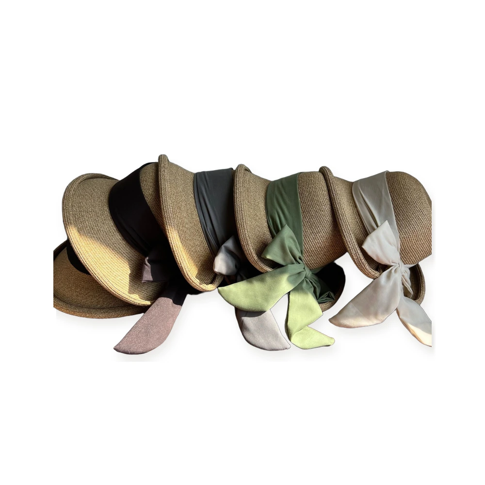 Paper Straw Bucket Hat with Ribbon Bow image 4