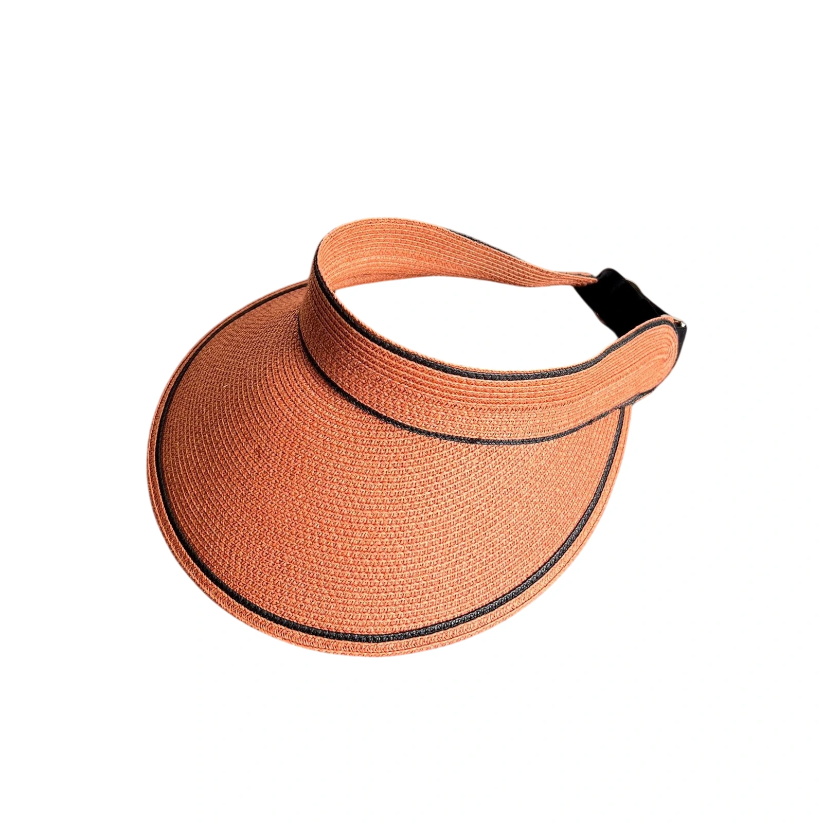 Paper Straw Visor Hat with Metal Buckle image 2